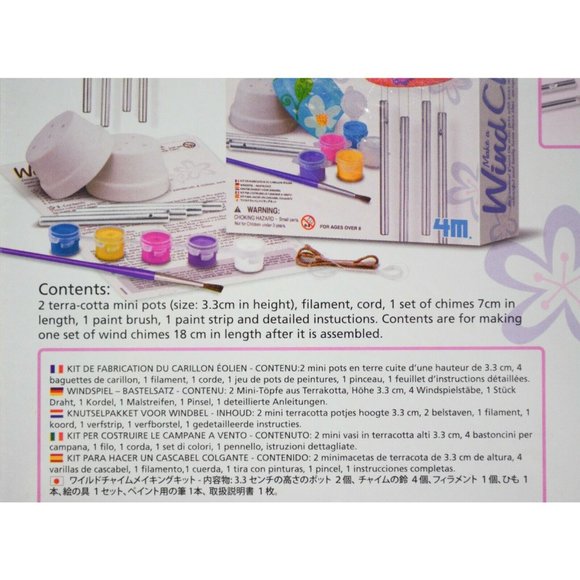 4M Make A Wind Chime Construct & Paint A Wind Chime Kids Children Arts & Crafts - Picture 5 of 6